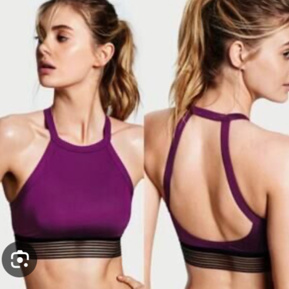 L | NWOT Purple High Neck Sports Bra